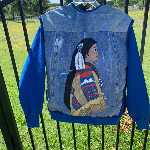 Vintage Jackets & Blazers - Hand Painted Jacket